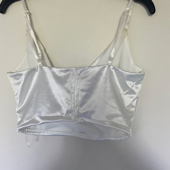 Satin wrap tank top - Picture 2 of 6